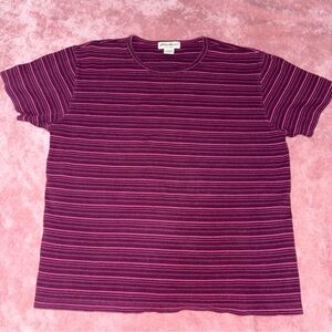 Eddie Bauer Purple Striped tee